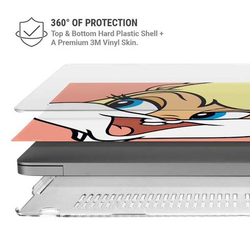 Looney Tunes Lola Bunny Zoomed In MacBook Pro 16in (2021-25) Case plus Skin