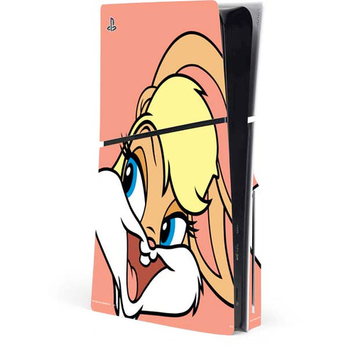 Looney Tunes Lola Bunny Zoomed In PS5 Slim Disk Console Skin