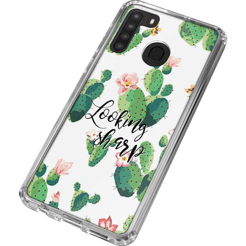 Looking Sharp Galaxy A21 Clear Case