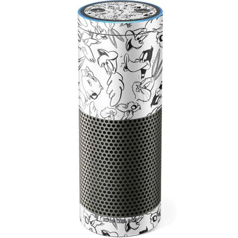 Looney Tunes Looney Squad Black and White Grid Amazon Echo Skin