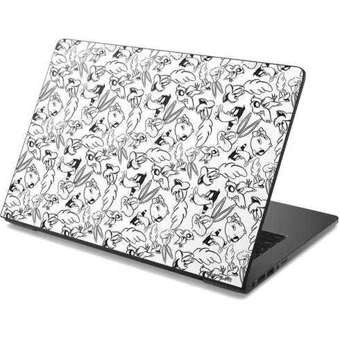 Looney Tunes Looney Squad Black and White Grid Dell Chromebook Skin