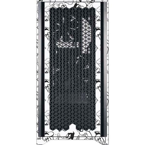 Looney Tunes Looney Squad Black and White Grid Corsair 4000D Tempered Glass Mid-Tower ATX Case Skin