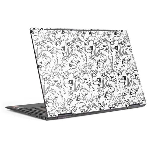 Looney Tunes Looney Squad Black and White Grid HP Envy Skin