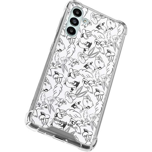 Looney Tunes Looney Squad Black and White Grid Galaxy A13 5G Clear Case