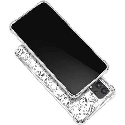 Looney Tunes Looney Squad Black and White Grid Galaxy A32 5G Clear Case