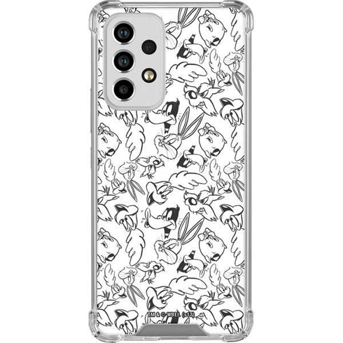Looney Tunes Looney Squad Black and White Grid Galaxy A33 5G Clear Case