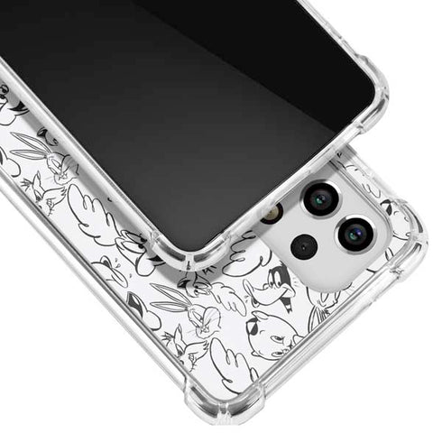 Looney Tunes Looney Squad Black and White Grid Galaxy A53 5G Clear Case