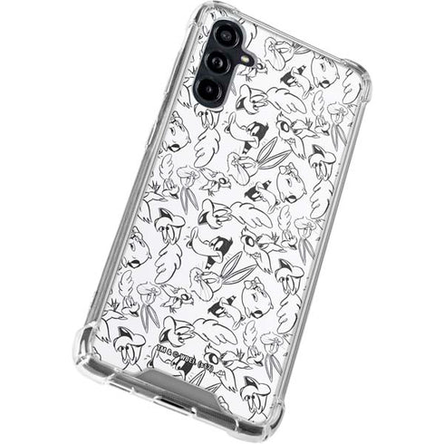 Looney Tunes Looney Squad Black and White Grid Galaxy A54 5G Clear Case