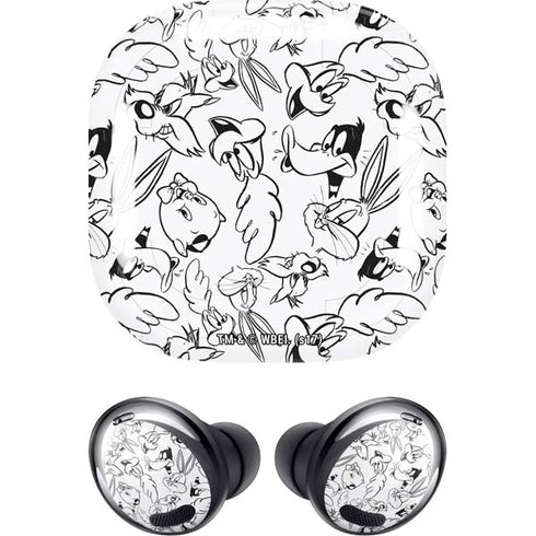 Looney Tunes Looney Squad Black and White Grid Galaxy Buds Pro Skin