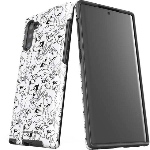 Looney Tunes Looney Squad Black and White Grid Galaxy Note 10 Pro Case