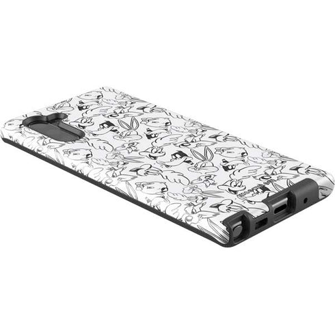 Looney Tunes Looney Squad Black and White Grid Galaxy Note 10 Pro Case