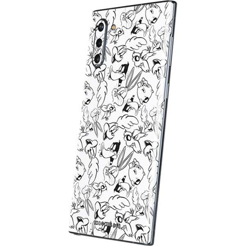 Looney Tunes Looney Squad Black and White Grid Galaxy Note 10 Skin