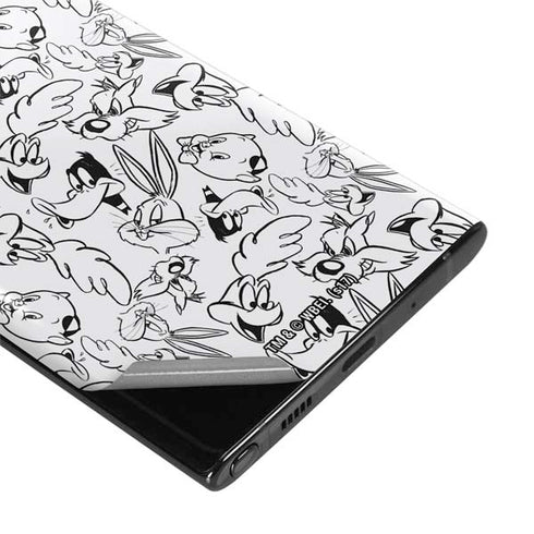 Looney Tunes Looney Squad Black and White Grid Galaxy Note 10 Skin