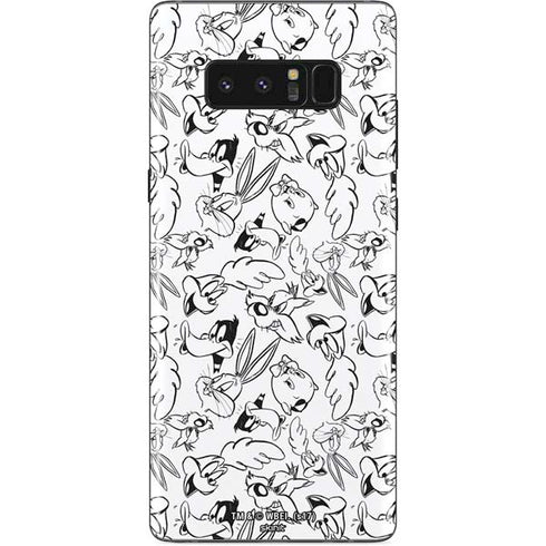 Looney Tunes Looney Squad Black and White Grid Galaxy Note 8 Skin
