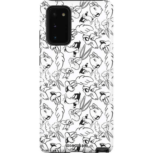 Looney Tunes Looney Squad Black and White Grid Galaxy Note20 5G Pro Case