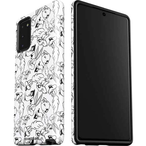 Looney Tunes Looney Squad Black and White Grid Galaxy Note20 5G Pro Case