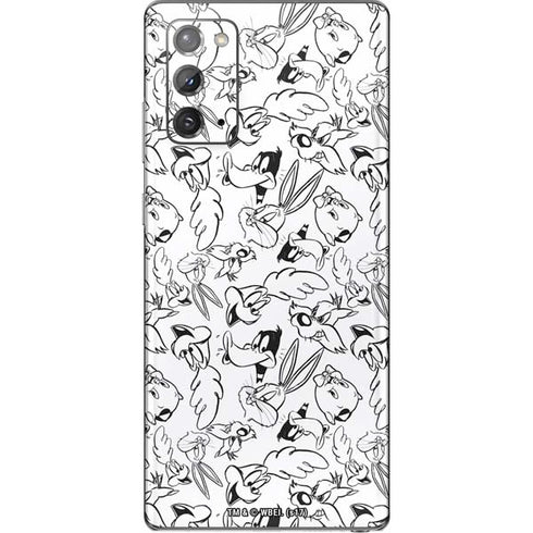 Looney Tunes Looney Squad Black and White Grid Galaxy Note20 5G Skin