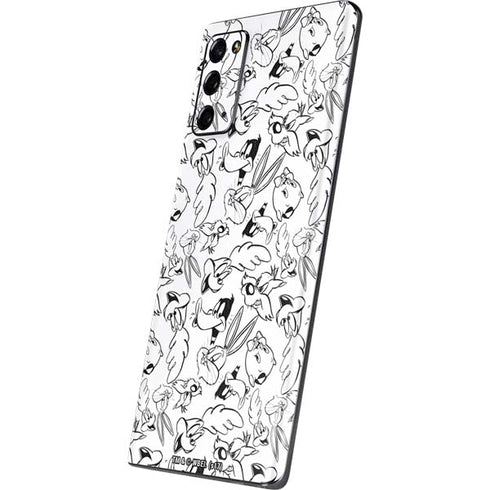 Looney Tunes Looney Squad Black and White Grid Galaxy Note20 5G Skin