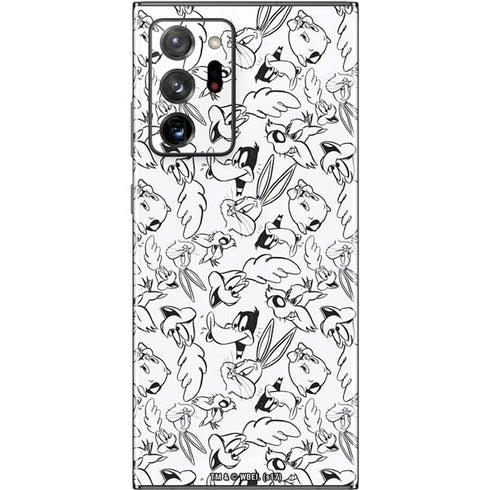 Looney Tunes Looney Squad Black and White Grid Galaxy Note20 Ultra 5G Skin