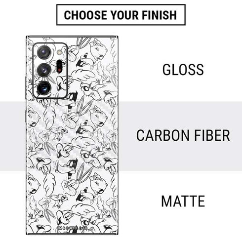 Looney Tunes Looney Squad Black and White Grid Galaxy Note20 Ultra 5G Skin