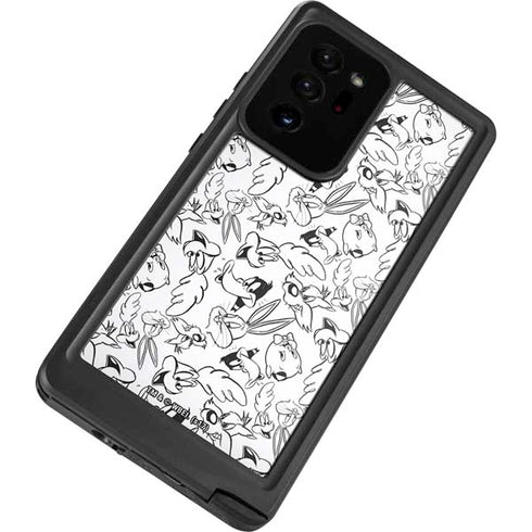 Looney Tunes Looney Squad Black and White Grid Galaxy Note20 Ultra 5G Waterproof Case