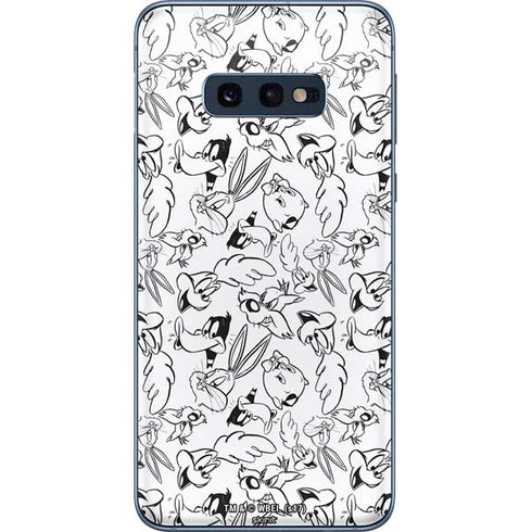 Looney Tunes Looney Squad Black and White Grid Galaxy S10e Skin
