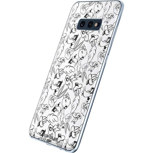 Looney Tunes Looney Squad Black and White Grid Galaxy S10e Skin