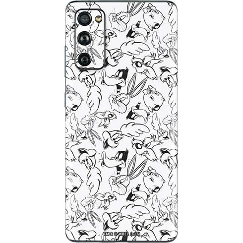 Looney Tunes Looney Squad Black and White Grid Galaxy S20 Fan Edition Skin
