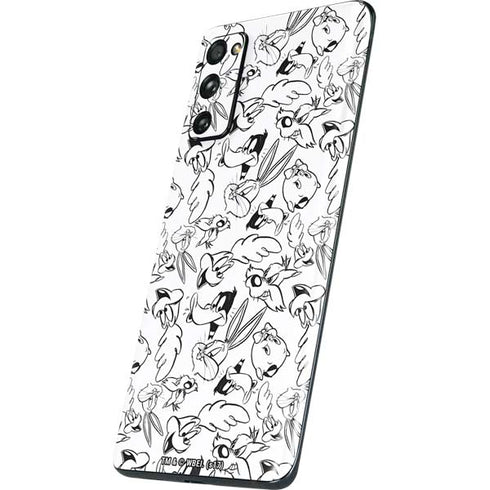 Looney Tunes Looney Squad Black and White Grid Galaxy S20 Fan Edition Skin