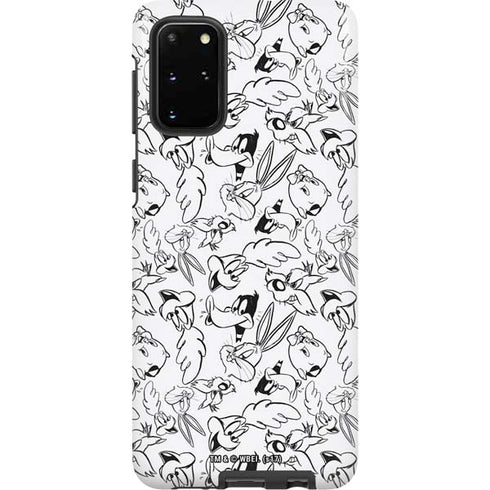 Looney Tunes Looney Squad Black and White Grid Galaxy S20 Plus Pro Case