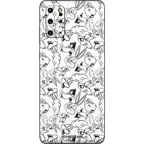 Looney Tunes Looney Squad Black and White Grid Galaxy S20 Plus Skin