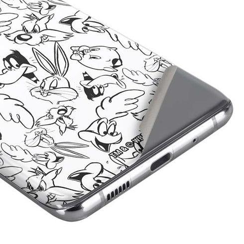 Looney Tunes Looney Squad Black and White Grid Galaxy S20 Plus Skin