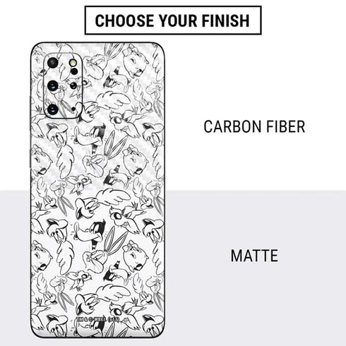 Looney Tunes Looney Squad Black and White Grid Galaxy S20 Plus Skin