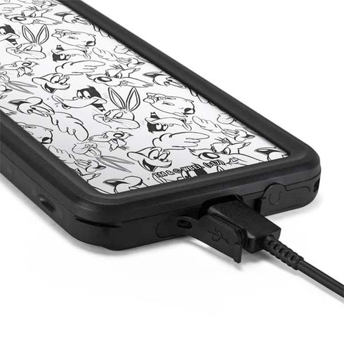 Looney Tunes Looney Squad Black and White Grid Galaxy S20 Plus Waterproof Case