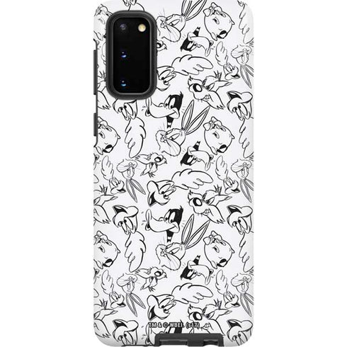 Looney Tunes Looney Squad Black and White Grid Galaxy S20 Pro Case