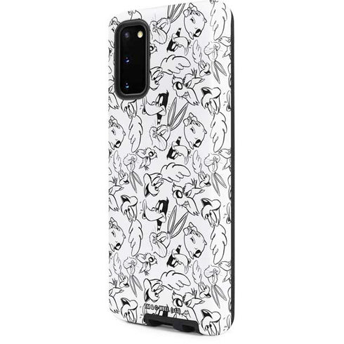 Looney Tunes Looney Squad Black and White Grid Galaxy S20 Pro Case