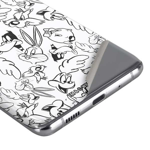 Looney Tunes Looney Squad Black and White Grid Galaxy S20 Skin