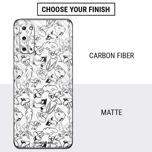 Looney Tunes Looney Squad Black and White Grid Galaxy S20 Skin
