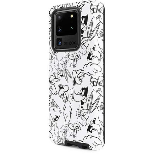 Looney Tunes Looney Squad Black and White Grid Galaxy S20 Ultra 5G Pro Case