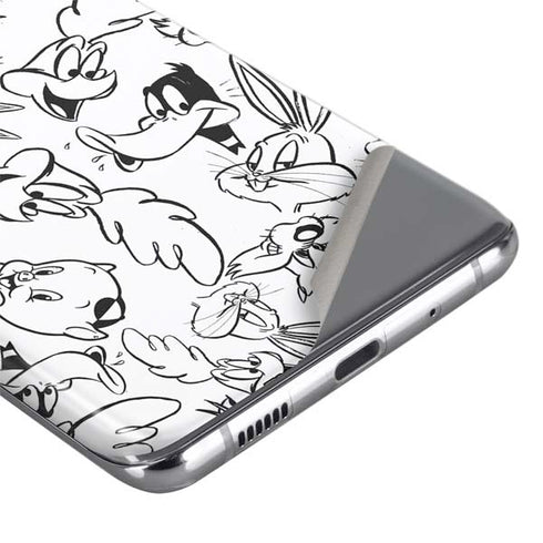 Looney Tunes Looney Squad Black and White Grid Galaxy S20 Ultra 5G Skin