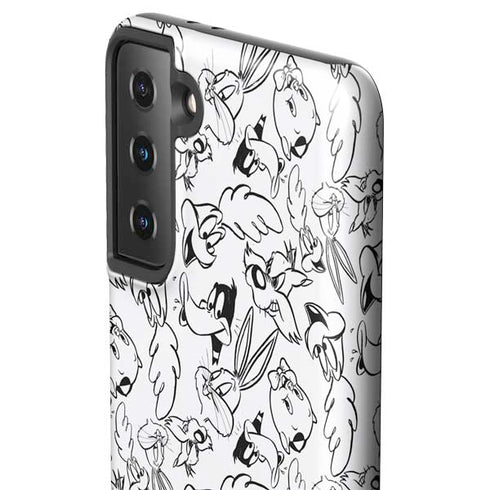 Looney Tunes Looney Squad Black and White Grid Galaxy S21 FE Pro Case