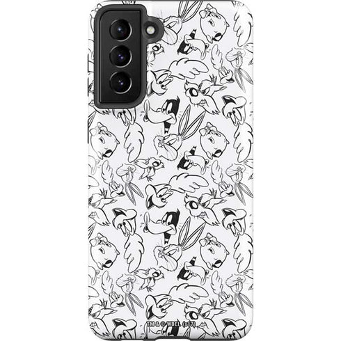 Looney Tunes Looney Squad Black and White Grid Galaxy S21 Plus 5G Pro Case