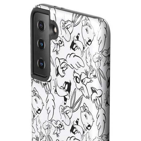 Looney Tunes Looney Squad Black and White Grid Galaxy S21 Plus 5G Pro Case