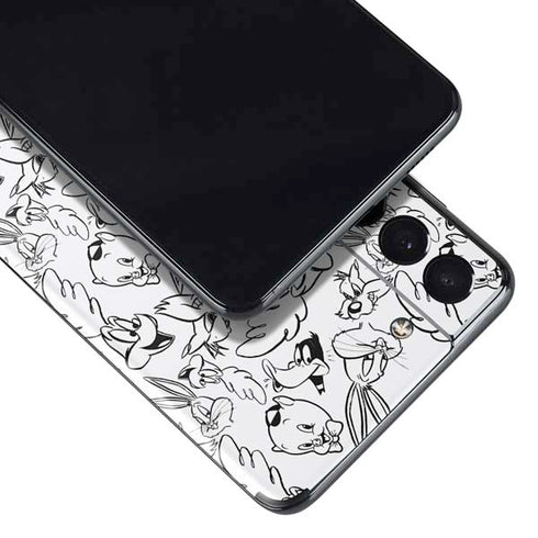 Looney Tunes Looney Squad Black and White Grid Galaxy S21 Plus 5G Skin
