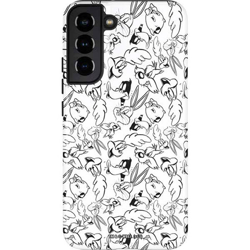 Looney Tunes Looney Squad Black and White Grid Galaxy S22 Plus Pro Case