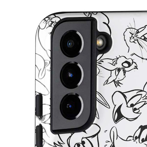 Looney Tunes Looney Squad Black and White Grid Galaxy S22 Plus Pro Case