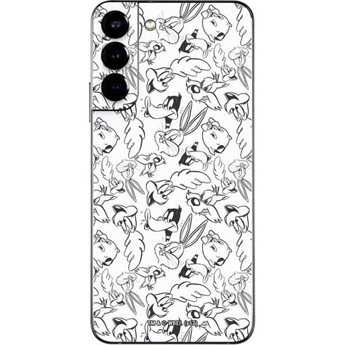 Looney Tunes Looney Squad Black and White Grid Galaxy S22 Plus Skin