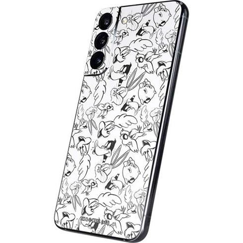 Looney Tunes Looney Squad Black and White Grid Galaxy S22 Plus Skin