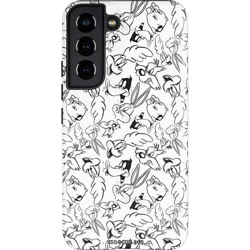 Looney Tunes Looney Squad Black and White Grid Galaxy S22 Pro Case