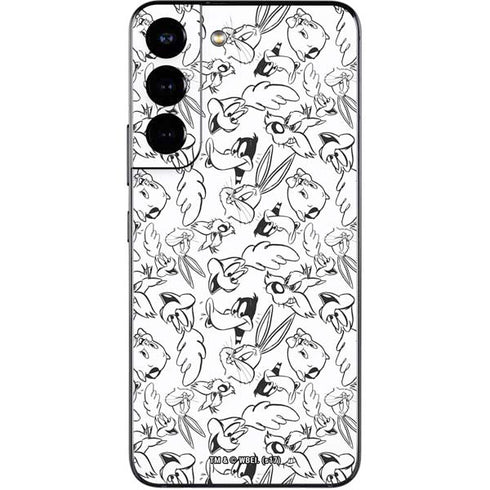 Looney Tunes Looney Squad Black and White Grid Galaxy S22 Skin